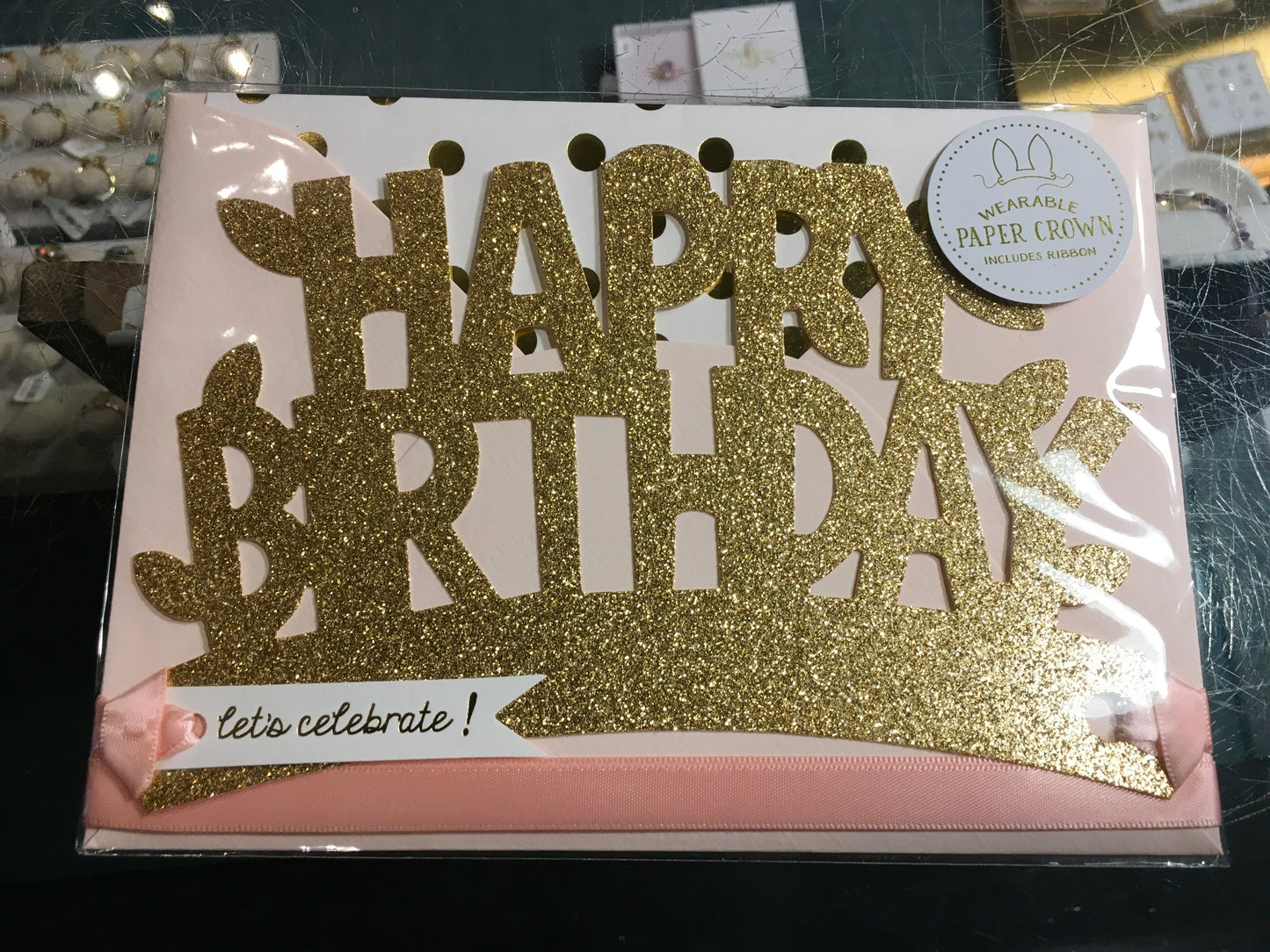 Happy birthday crown card