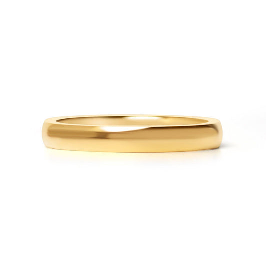 Gold Plated Stainless Steel Ring: 3mm