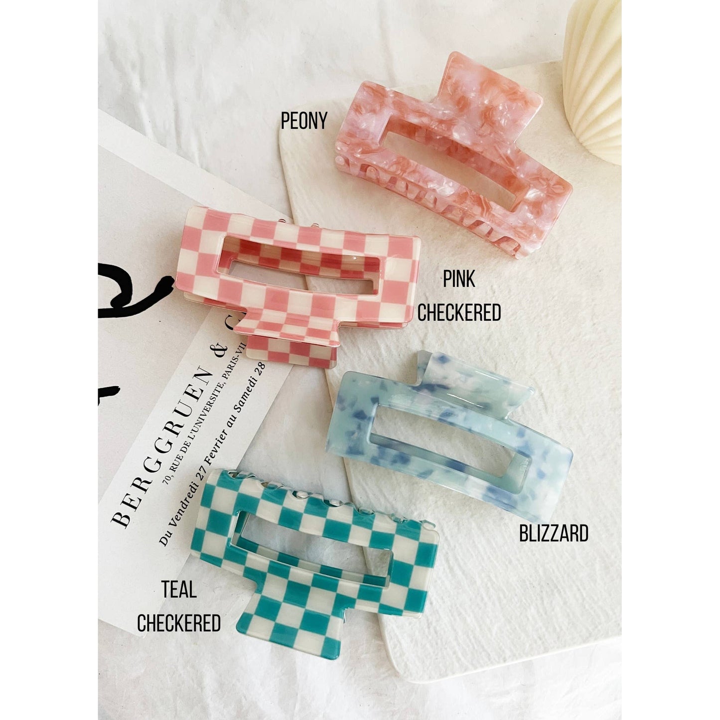 Jumbo 4-Inch Claw Clip: CHESS