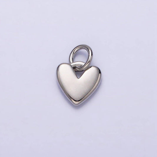 Mini Heart Charm- Silver