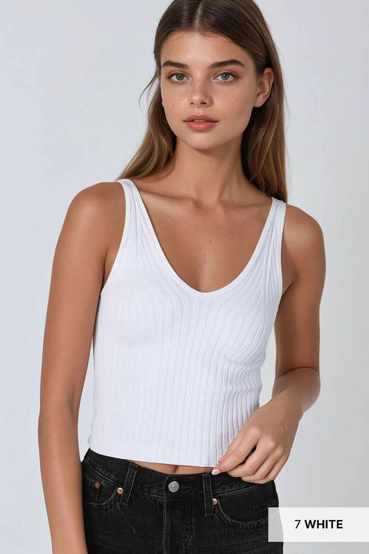 White Stretch Tank