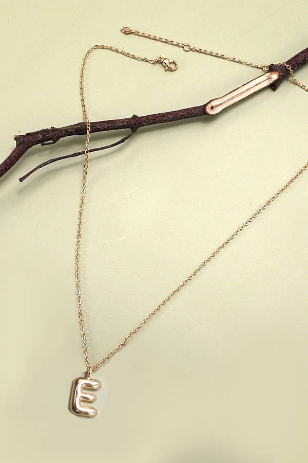 BUBBLE INITIAL NECKLACE