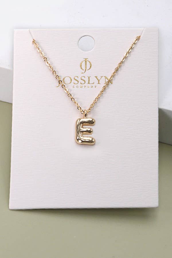 BUBBLE INITIAL NECKLACE