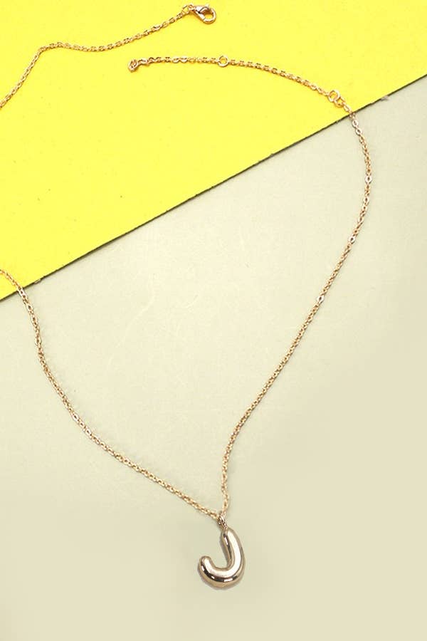 BUBBLE INITIAL NECKLACE
