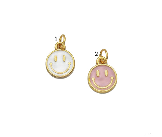 White Smiley Face Charm