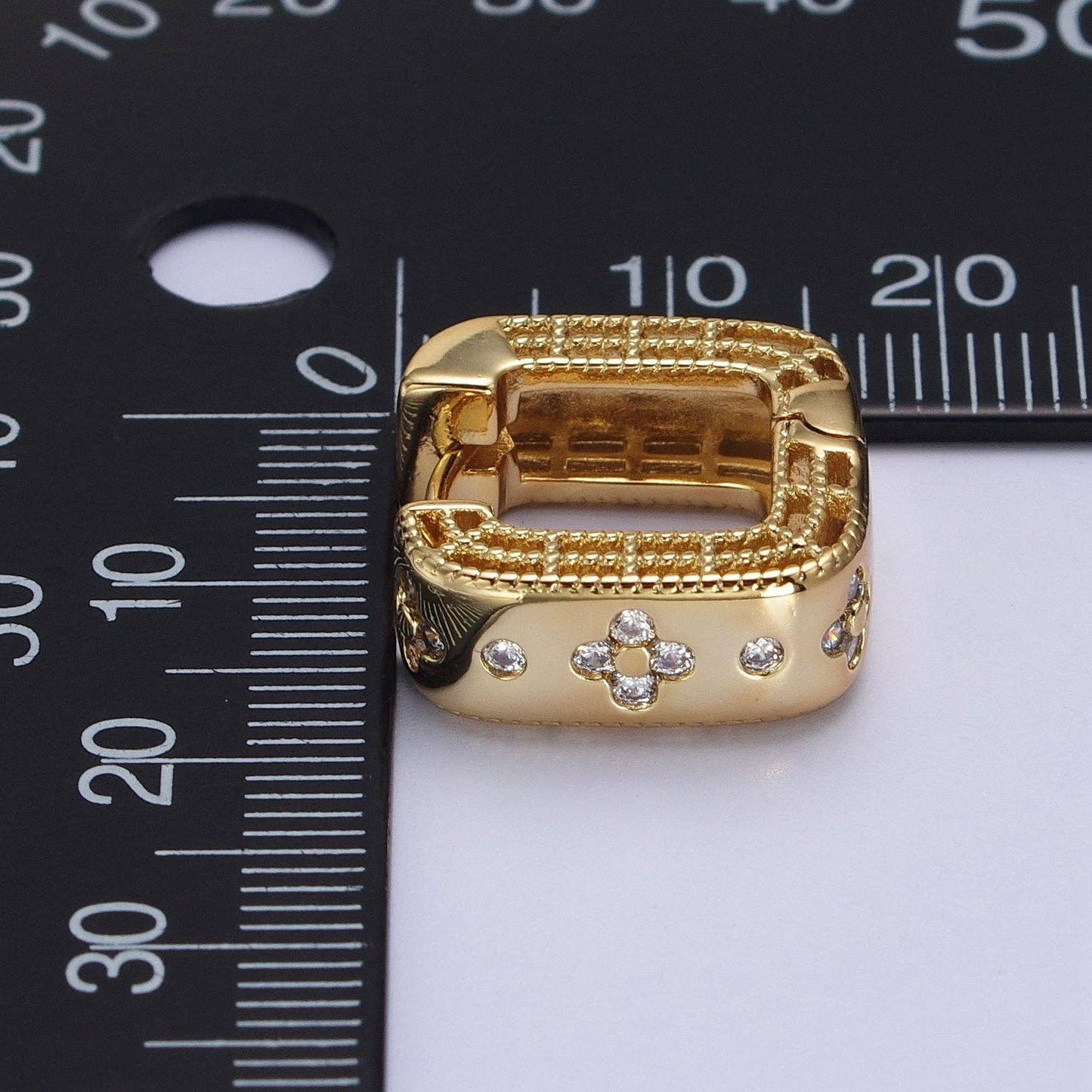 24K Gold Filled Square Huggies