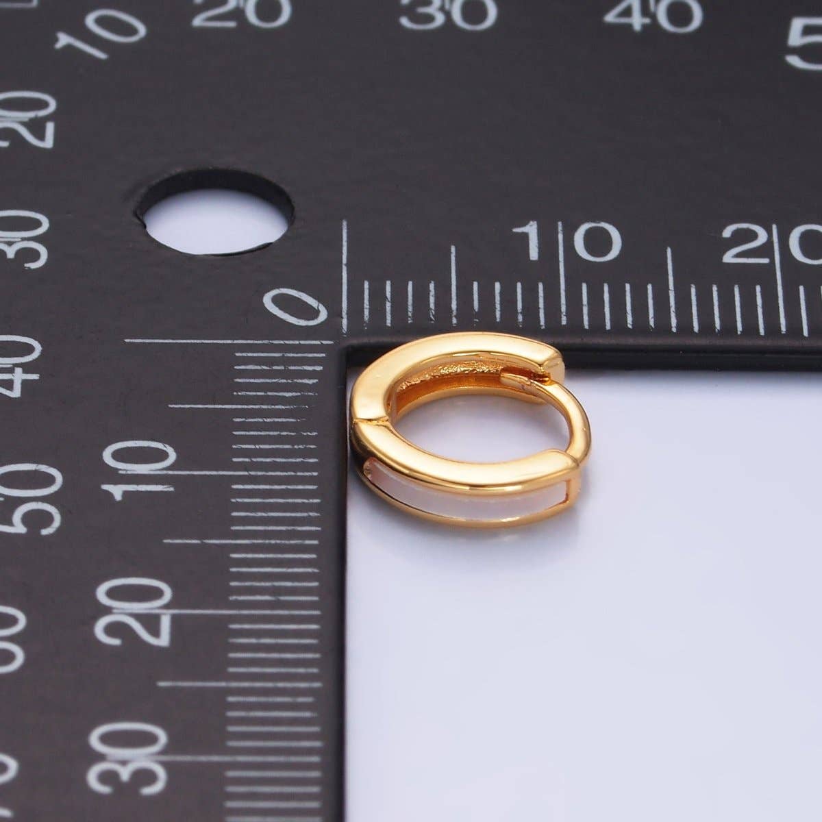 Gold Filled Pearl Cartilage Huggie Earrings