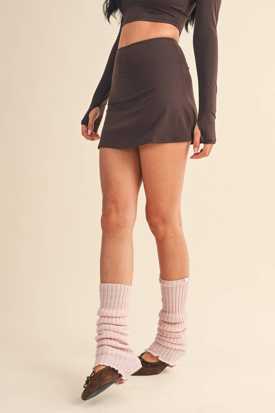 Chocolate A-Line Skort