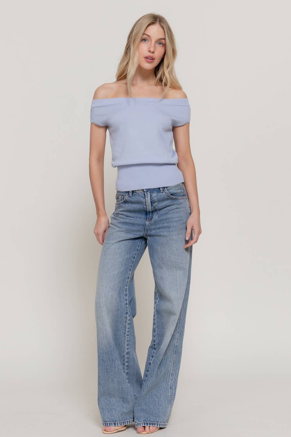 Off The Shoulder Knit Top