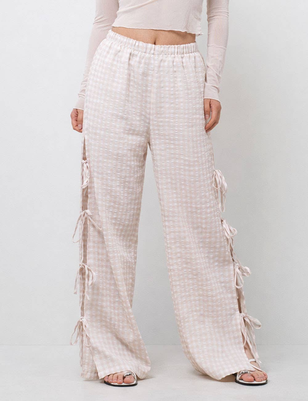 Gingham Cutesy Bow Pants