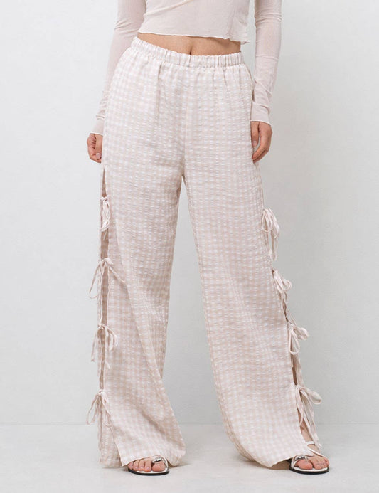 Gingham Cutesy Bow Pants