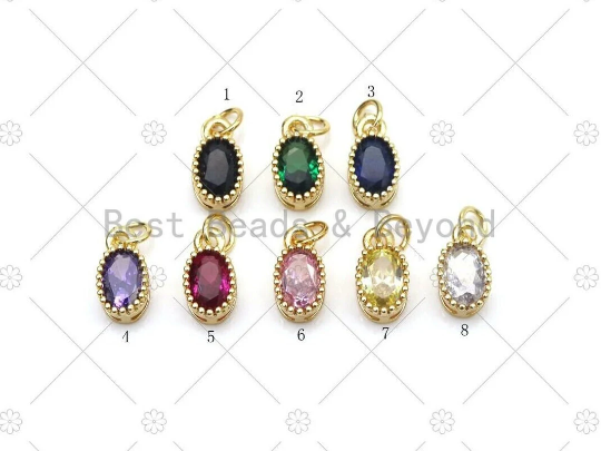 Oval Birthstone Charm