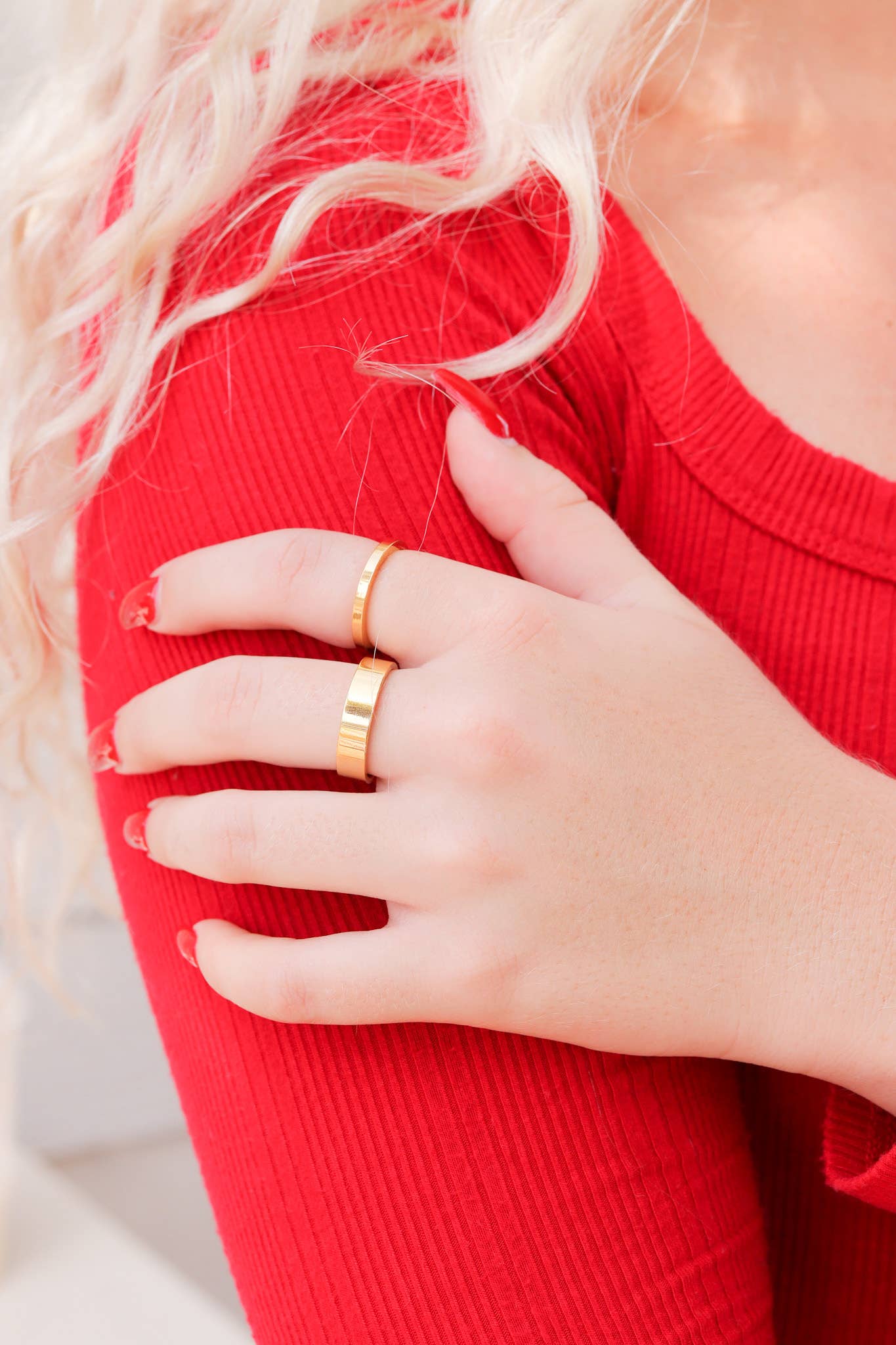 Gold Flat Band Ring: 2mm