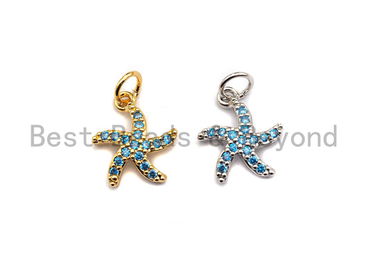 Turquoise Starfish Charm