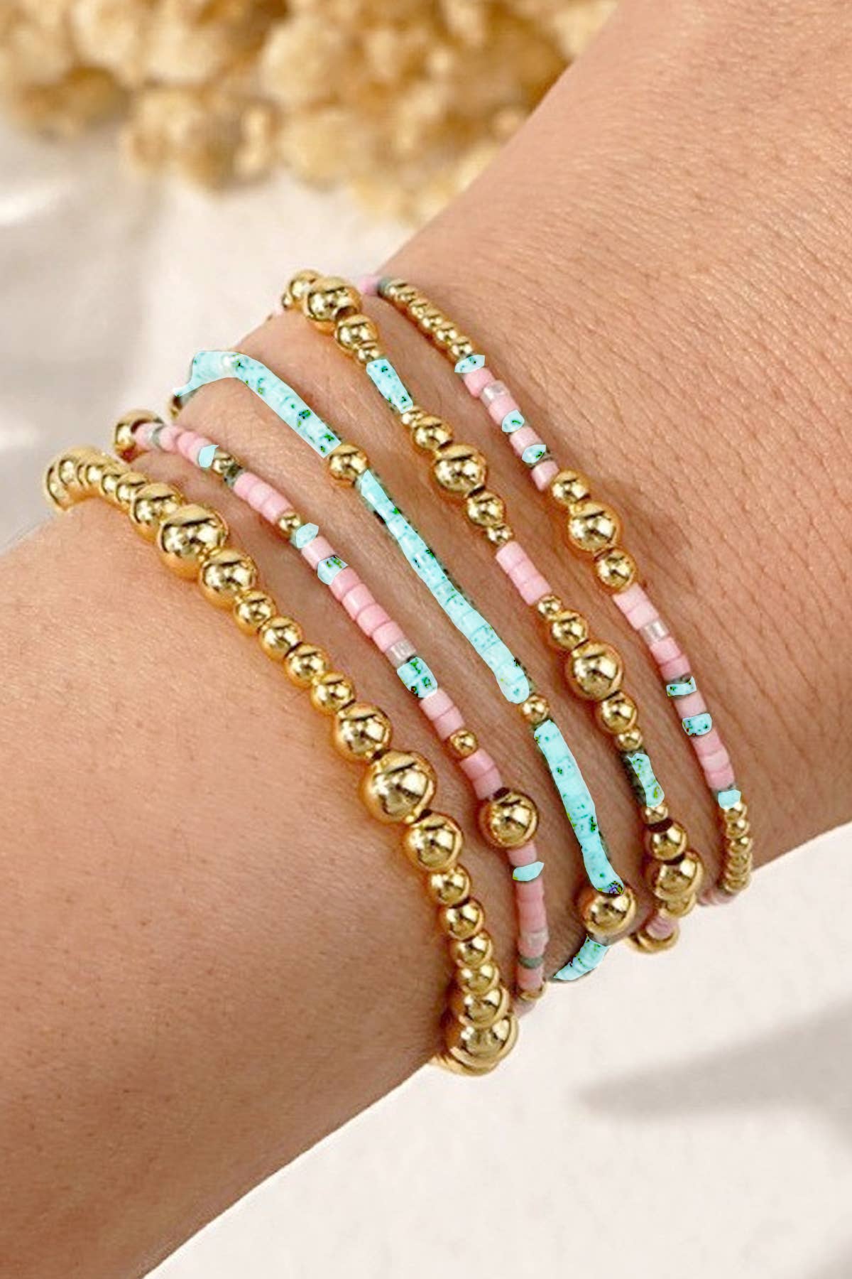 MULTI LAYER NATURAL STONE BRACELET