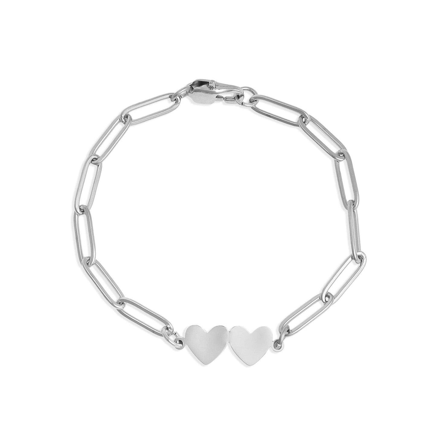 Heart Paperclip Bracelet