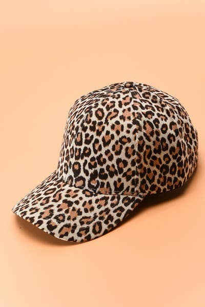 ANIMAL PRINT BASE BALL CAP Dark