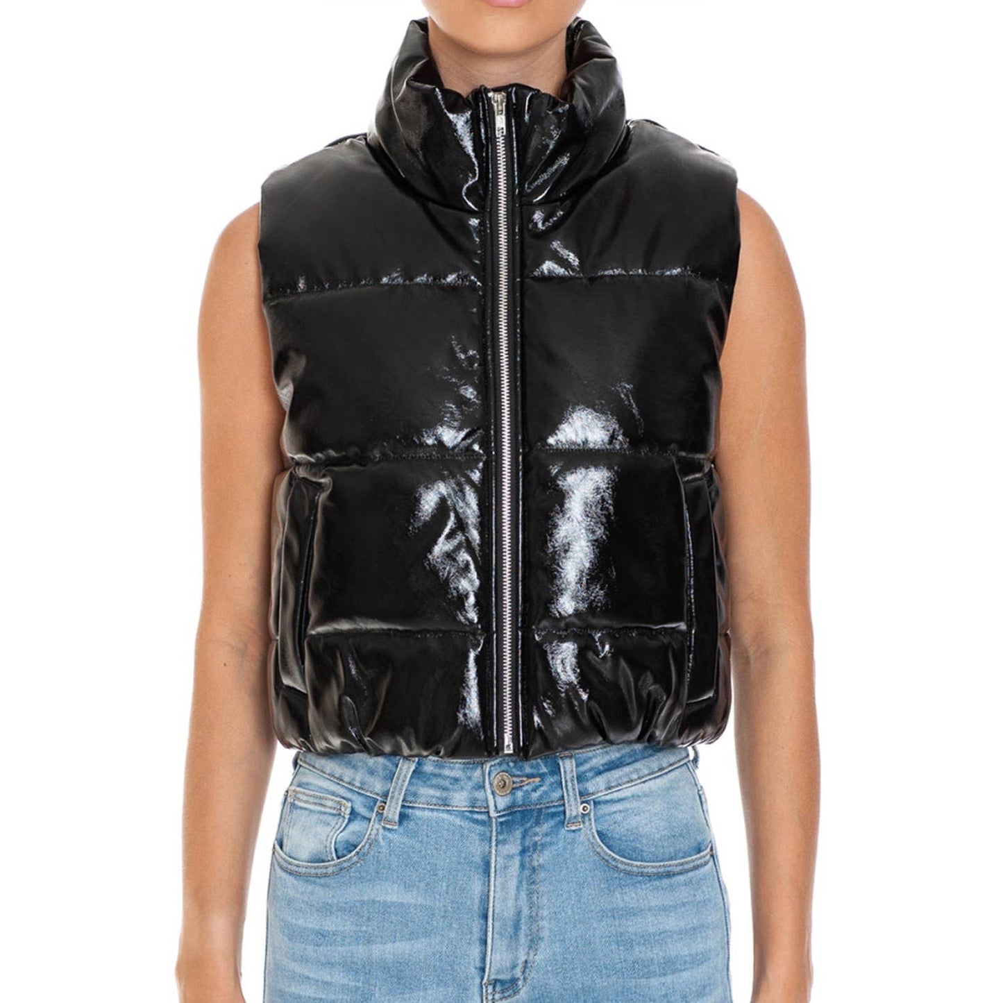 Back In Black Puffer Vest: