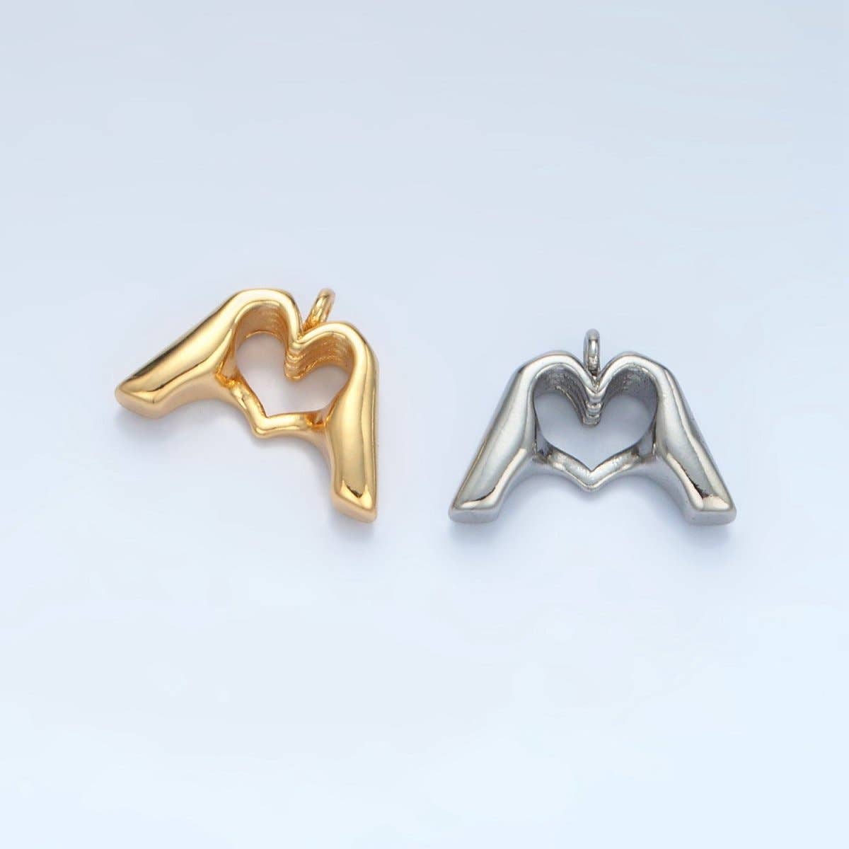 24K Heart Hand Charm- Gold