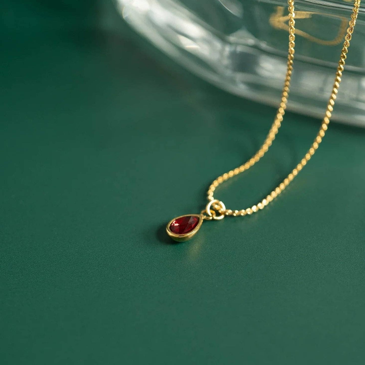 Teardrop Birthstone Charm