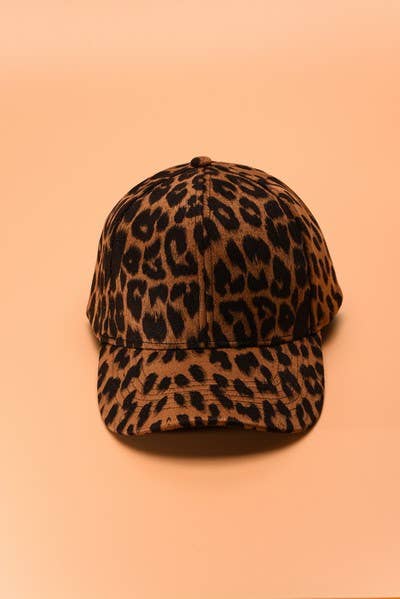 ANIMAL PRINT BASE BALL CAP Dark