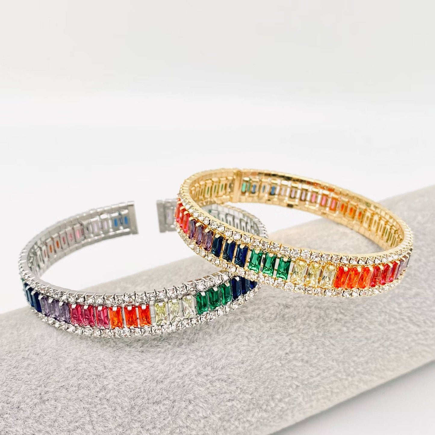 18K CZ Colorful Bangle