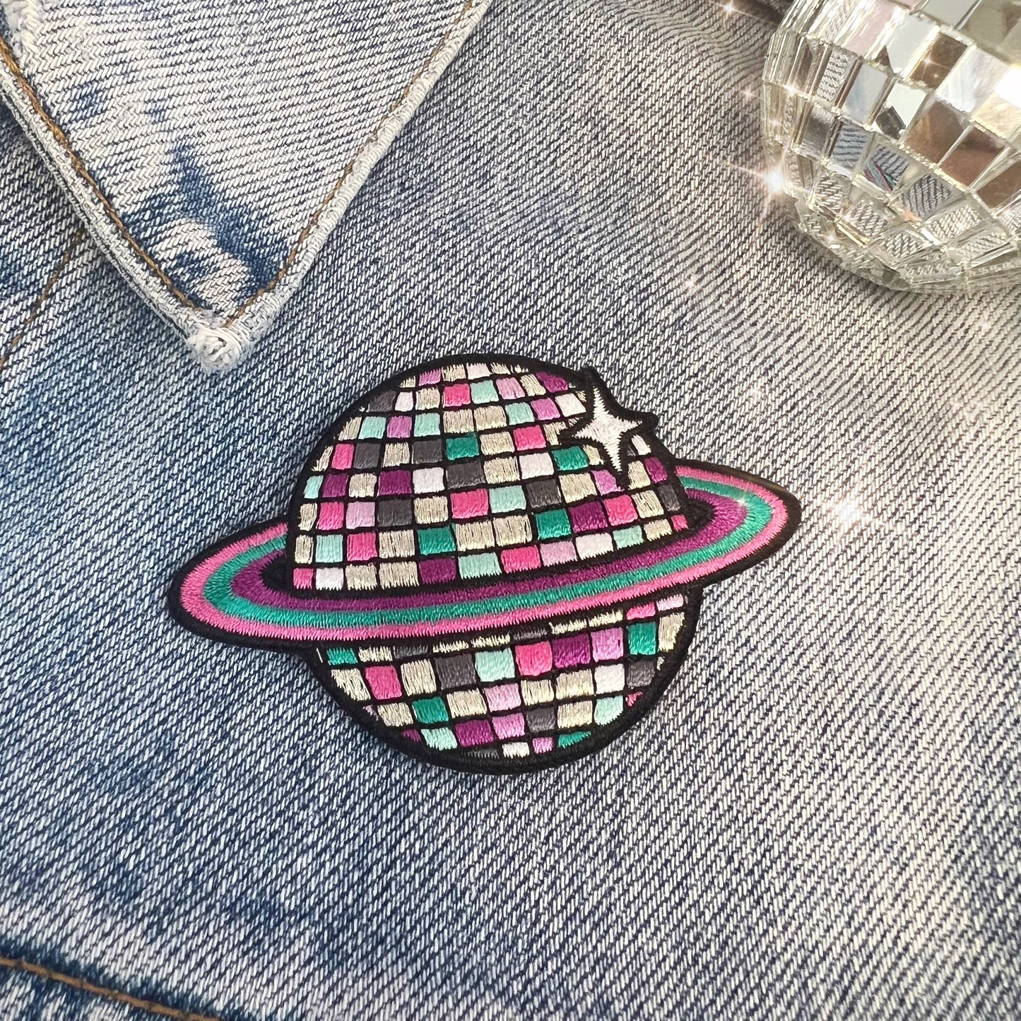 Disco Ball Planet Patch