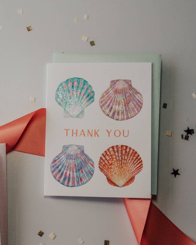 'Seashell Gratitude' Thank You Greeting Card