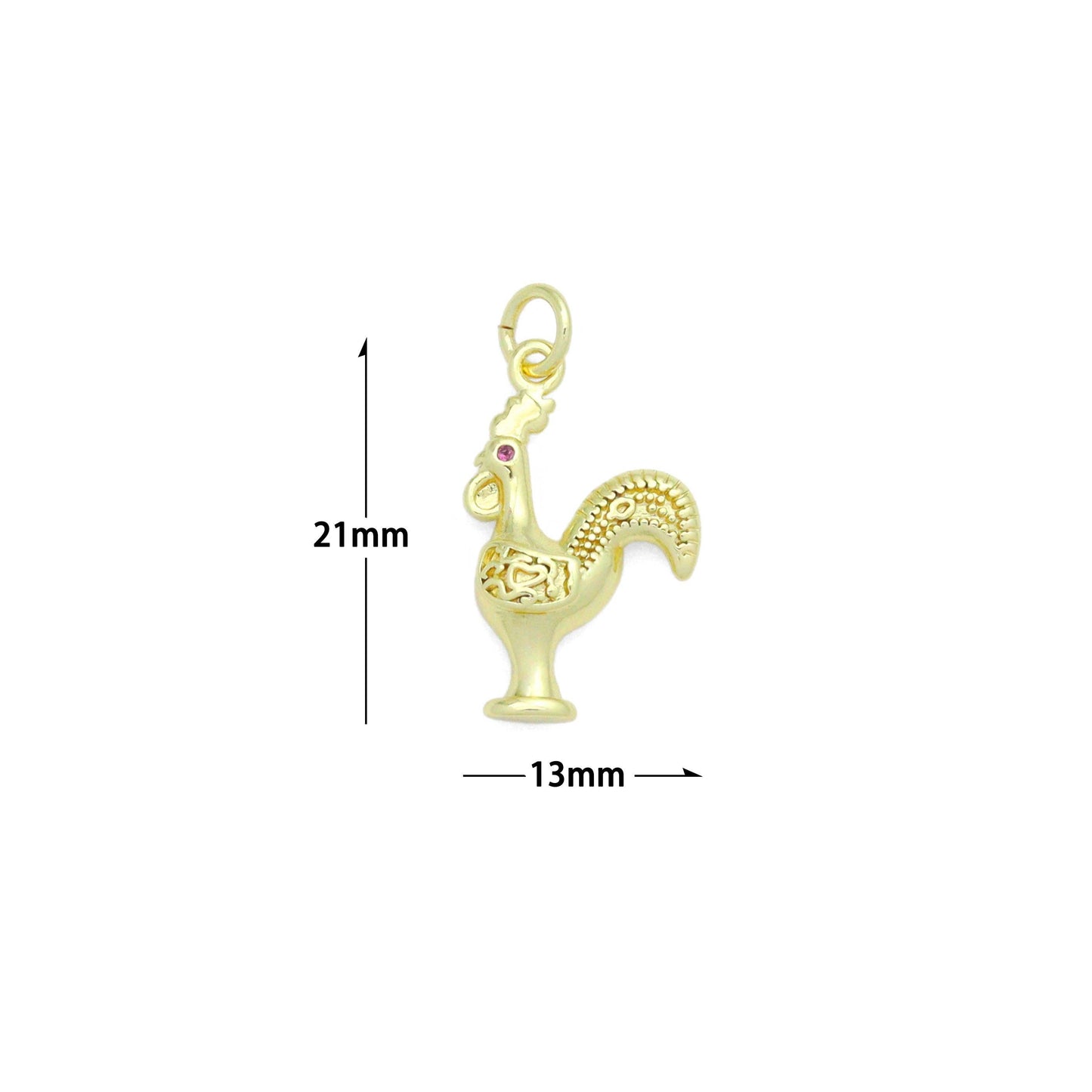 Gold Rooster Charm