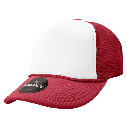 Adult Foam Trucker Hat - Cardinal/Wht/Carcadinal