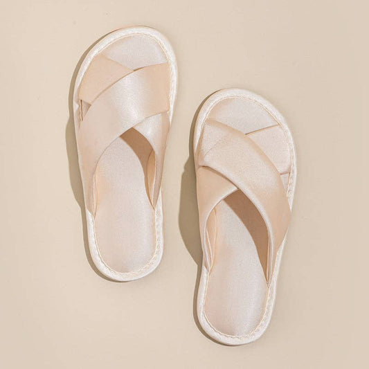 Satin Slide Slippers