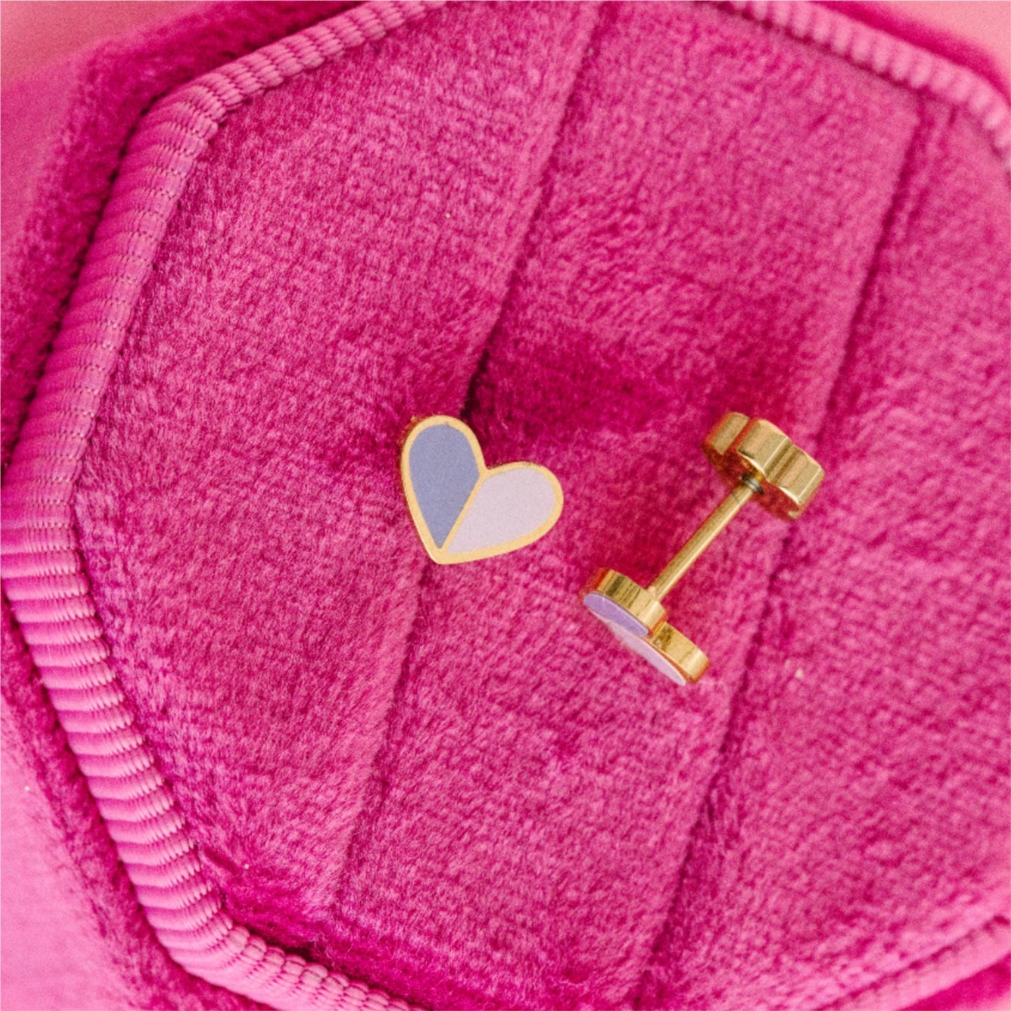 Heart Duo Flat Back Studs