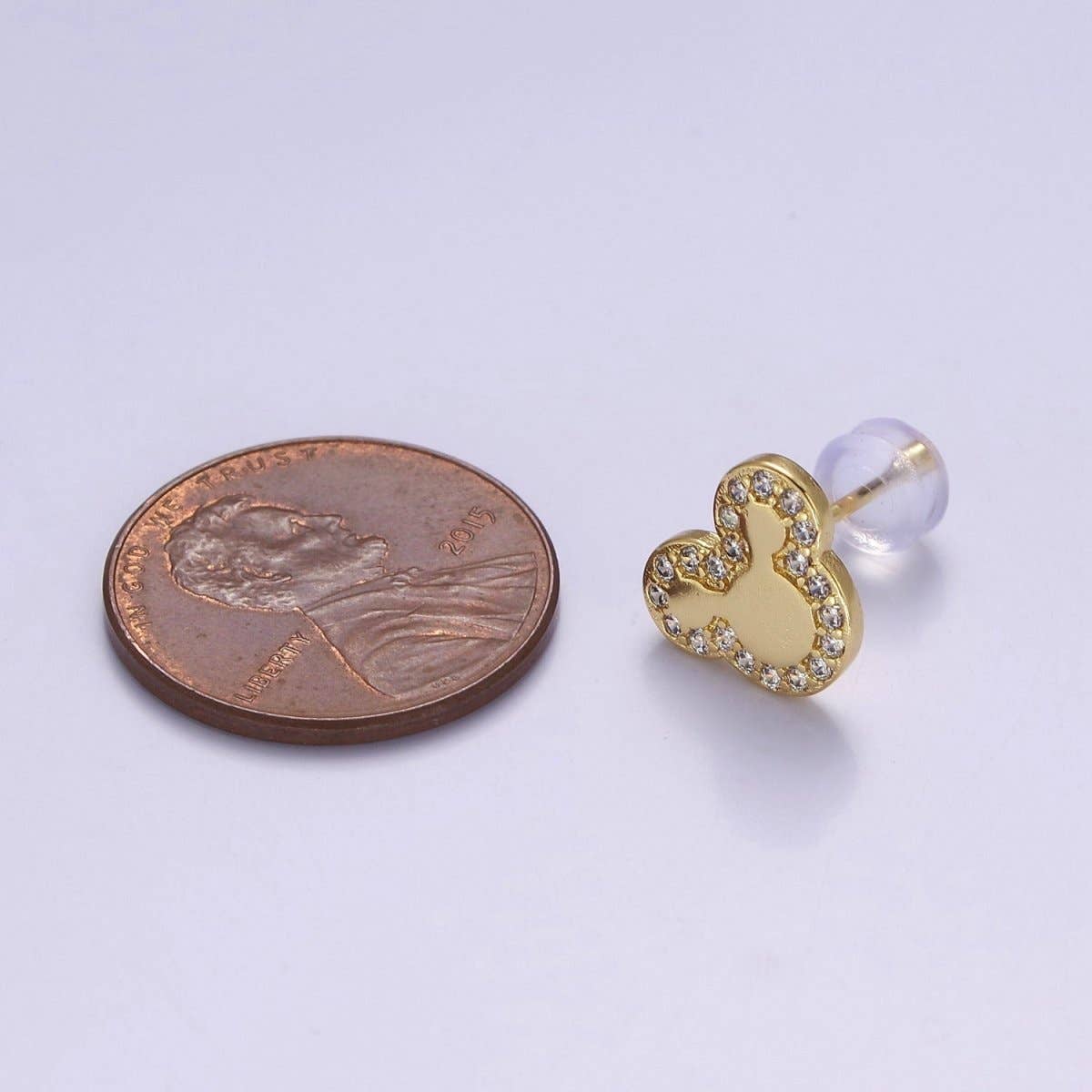 Gold Mickey Stud Earrings