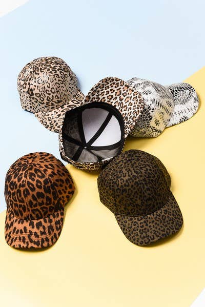 ANIMAL PRINT BASE BALL CAP Light