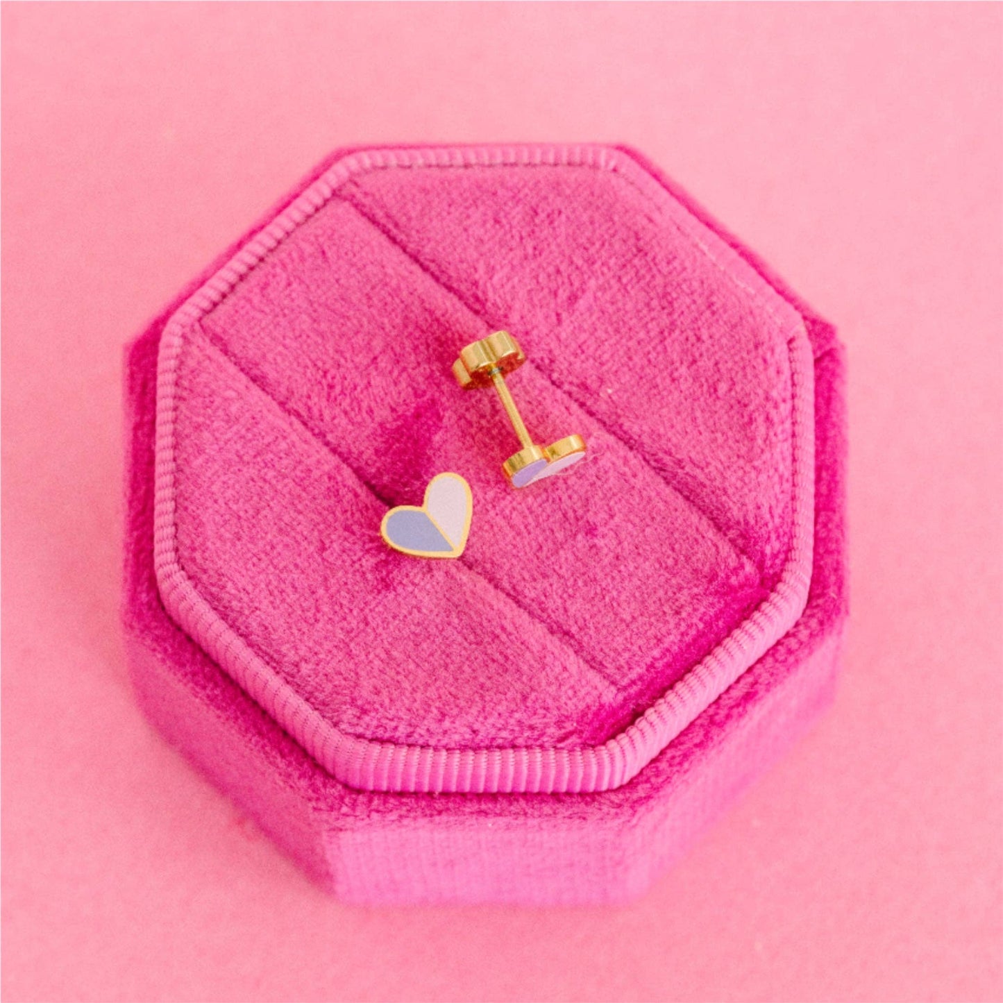 Heart Duo Flat Back Studs