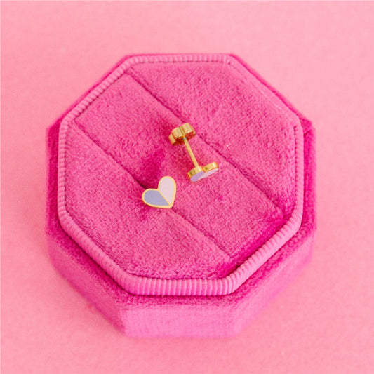 Heart Duo Flat Back Studs