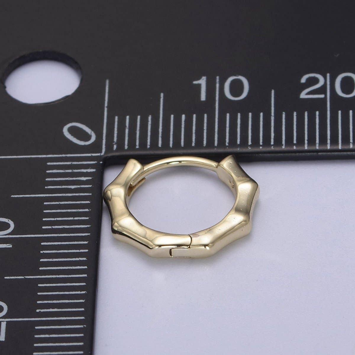 Gold Filled Geo Hoop Huggies