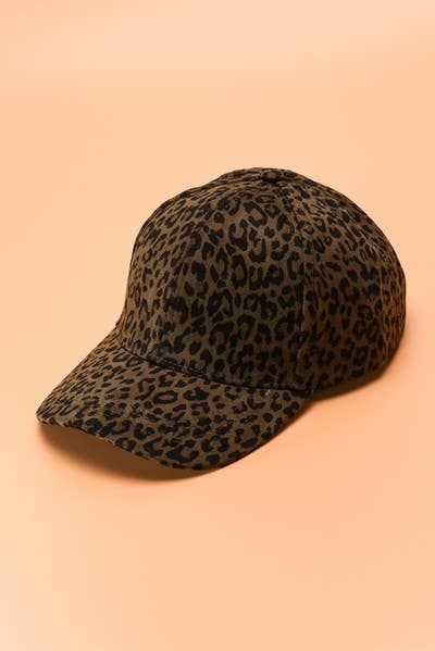 ANIMAL PRINT BASE BALL CAP Dark