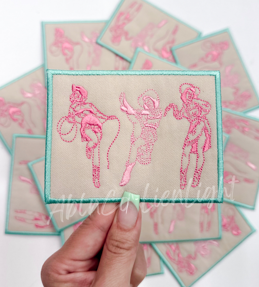 Dancing cowgirl patch