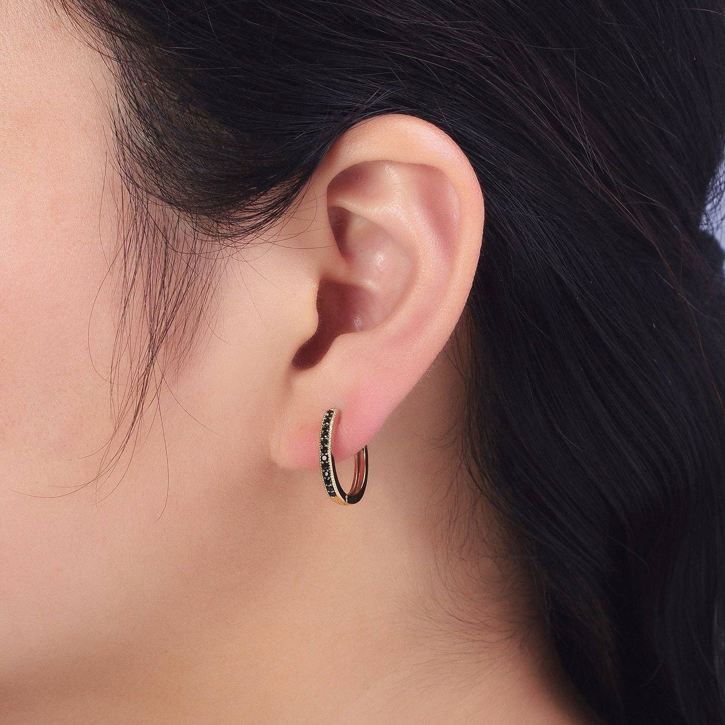 Emerald Huggie Earrings