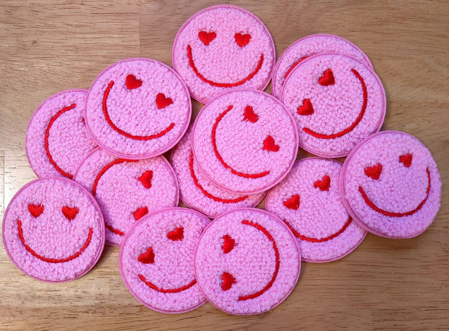 Heart Eyes Smile Face Iron On Patches