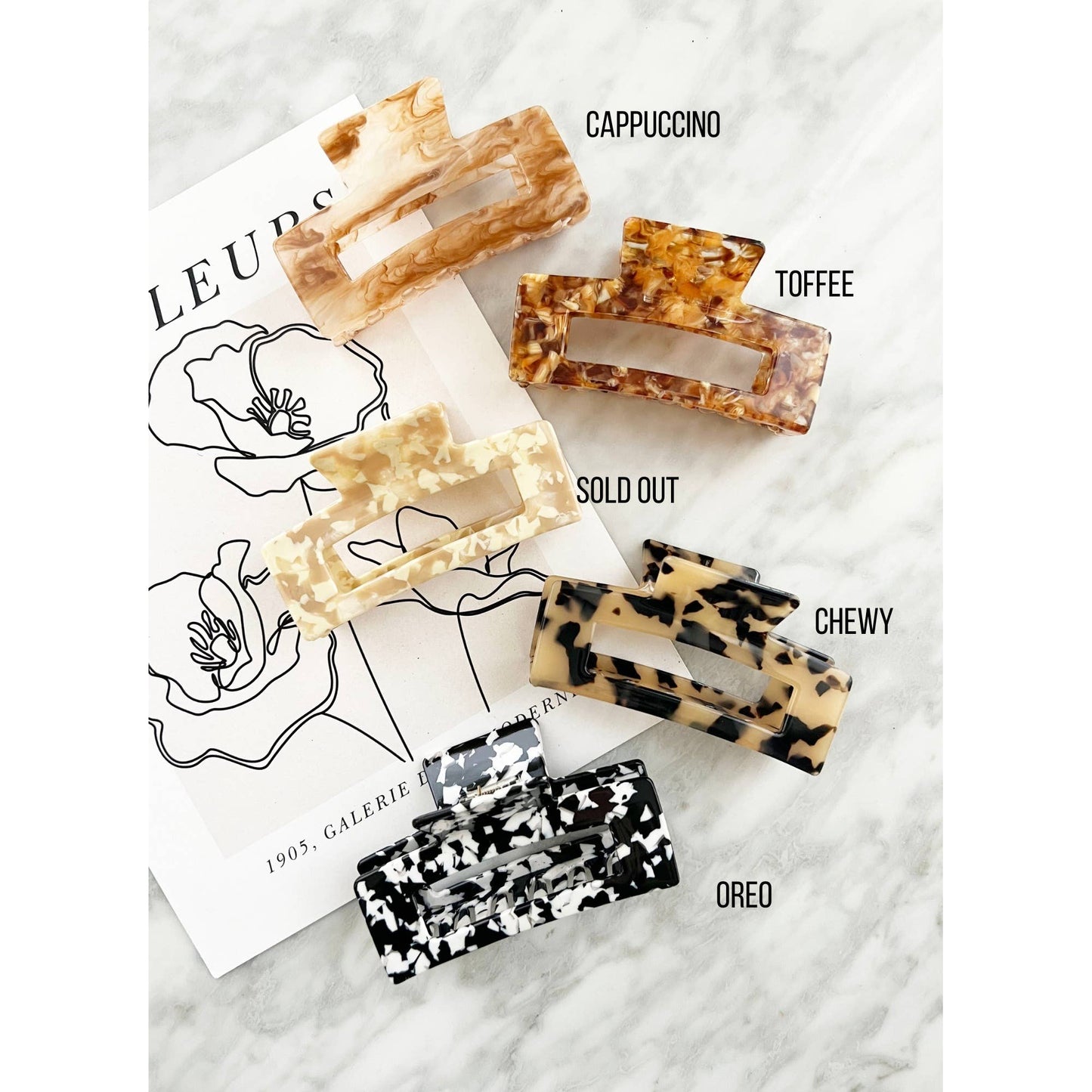 Jumbo 4-Inch Claw Clip: CHESS