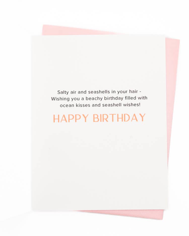 'Seashell Babe' Birthday Greeting Card