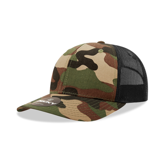 Adult Trucker Hat- Camo/Black