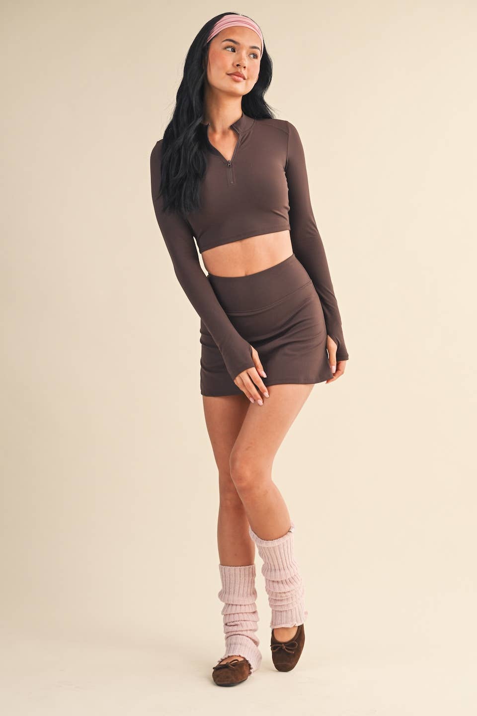 Chocolate A-Line Skort