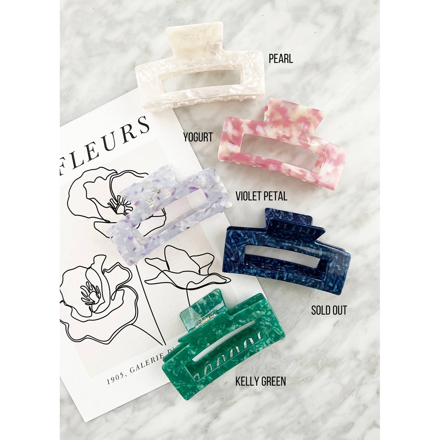 Jumbo 4-Inch Claw Clip: CHESS