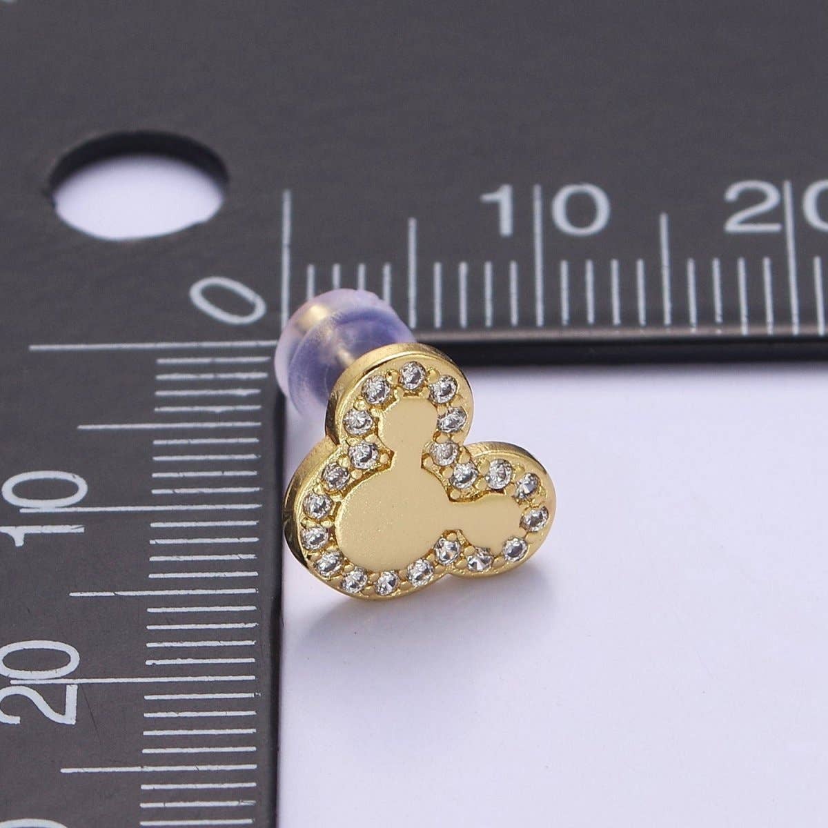 Gold Mickey Stud Earrings