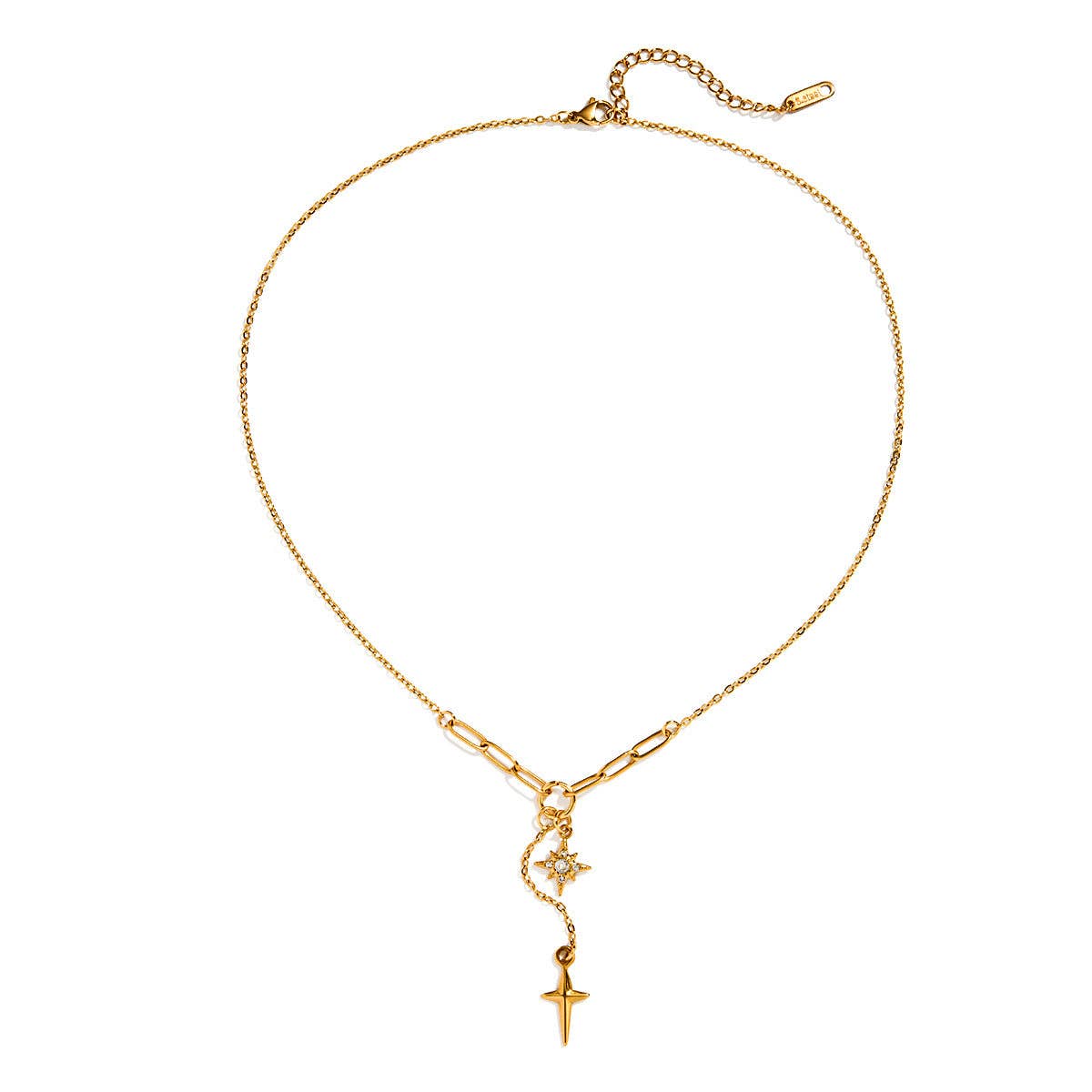 Gold Plated Cross Choker Necklace
