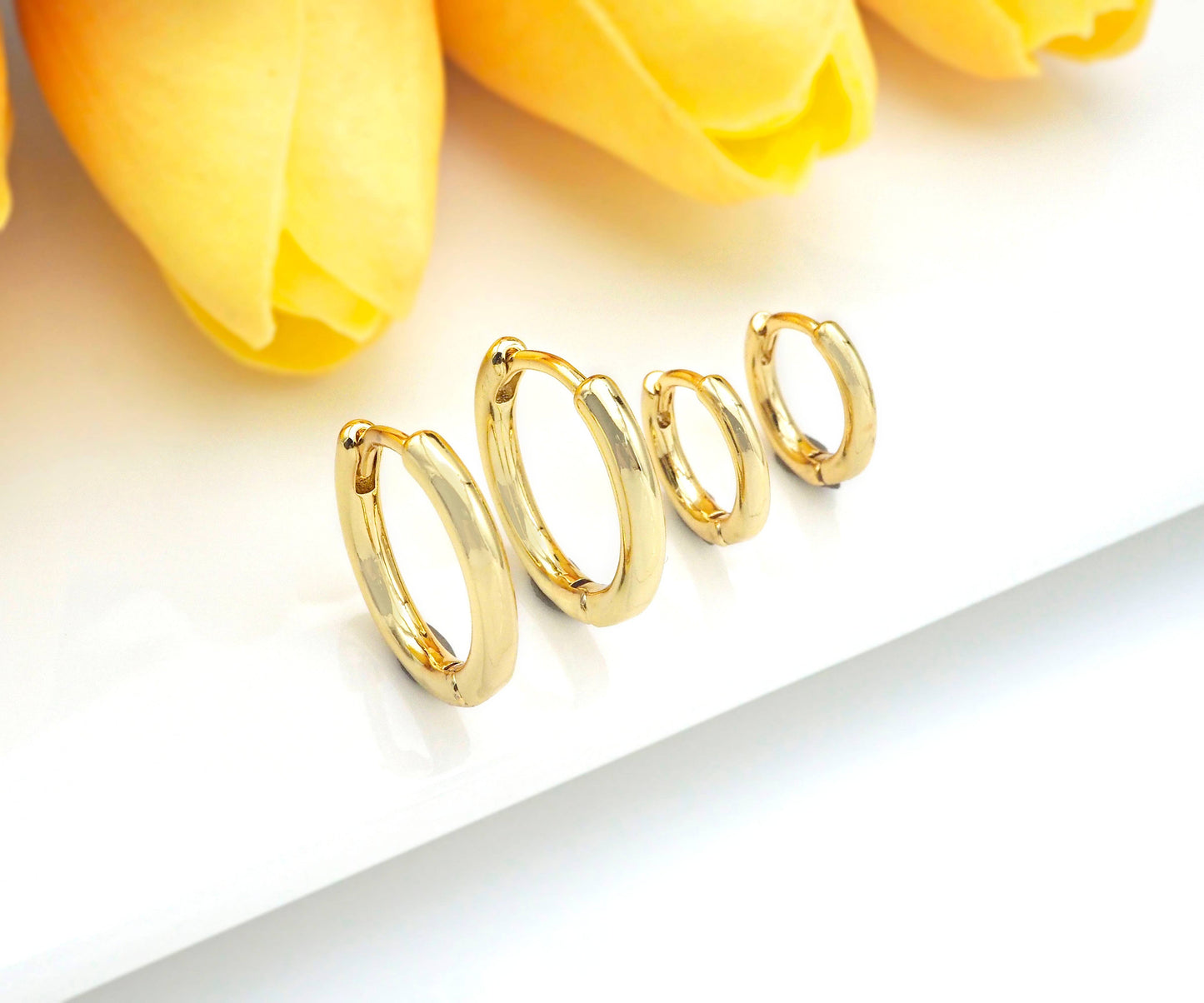 Huggie Hoop Earrings- Gold