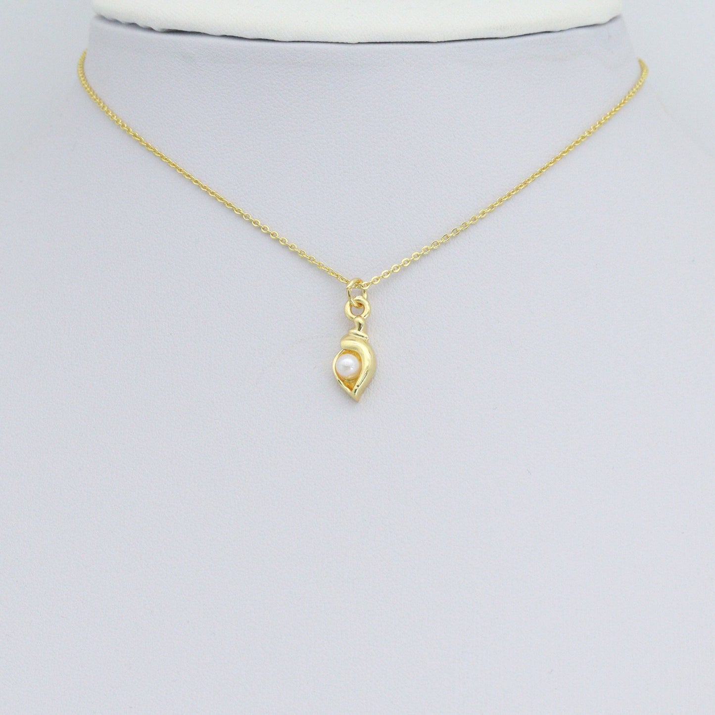 Pearl Conch Shell Charm